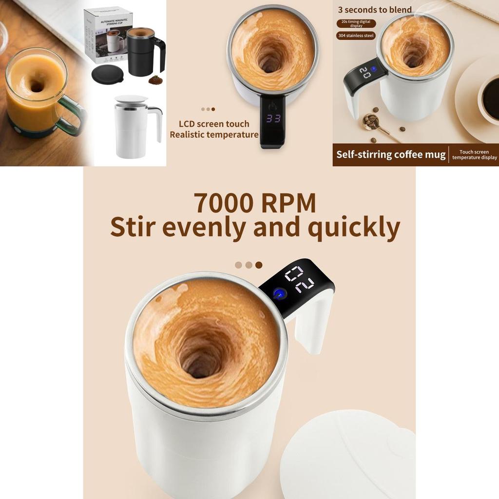 Modern Minimalist Portable Coffee Mug With Electric Mixer For Fitness And Home Use