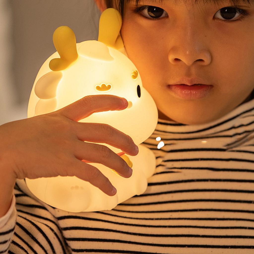 Silicone Night Light Innovative Cute Animal Shape Colorful Lighting Tap Control Dimmable Nursery Night Lights for