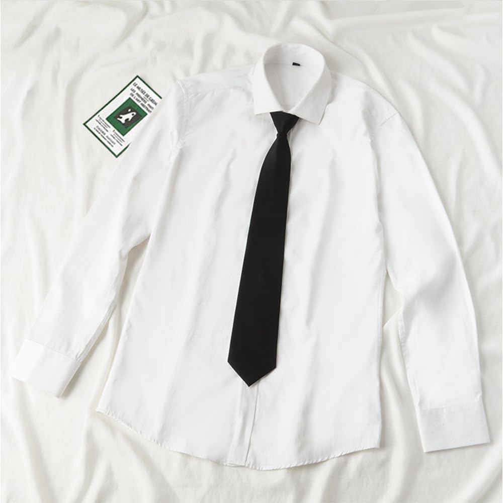 [QIKEJI] Black Tie for Funerals, Formal Wear, Etc. Perfect for Funerals, Weddings, Job Interviews, and Other Formal Occasions. Easy To Put On and