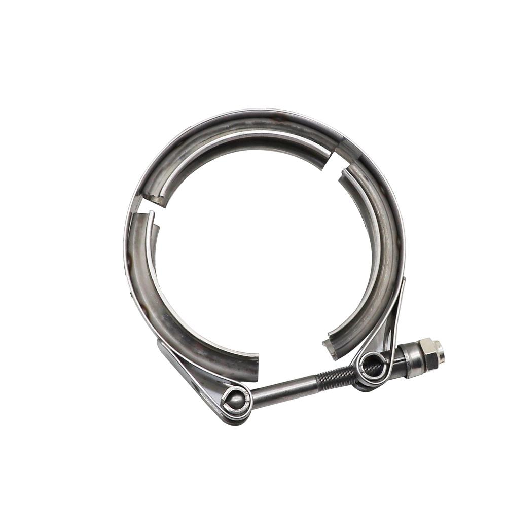 Universal 304 Stainless Steel 1.5~4.5 Inch 51 63 76 Mm V Band Clamp Flange Turbo Exhaust Pipe Connector Vband Clamp V Clamps