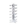 Plastic Glasses Rack, Independent Storage Stand with Vertical Double Rails and Split Base for Daily Desk Display