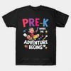 New Arrived Short Sleeve Brand Men Cotton Top Pre K Where The Adventure Begins T Shirt Unisex Tee Shirt Oneck Fashion Tshirt