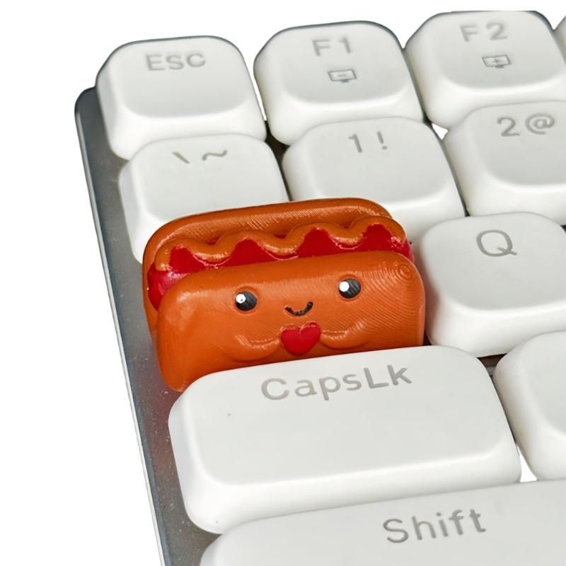 Lebensmittelform Tastenkappen 3D-gedruckte Designs zum Lebensmittelthema Glatte Oberflächen für Mechanische Computer-Tastaturzubehör Tastenkappe