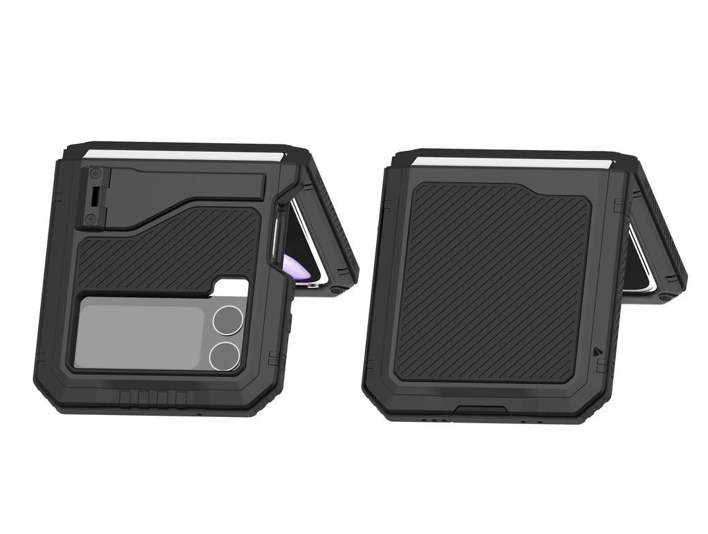Samsung Z-Flip4 Folding Phone Case with Anti-Fall Protection and Silicone Stand
