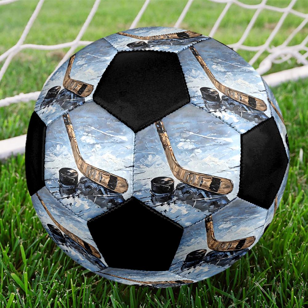ice hockey Theme Size 5 Soccer Ball, Suitable for Both Indoor and Outdoor Matches, a Gift Suitable for Everyone.