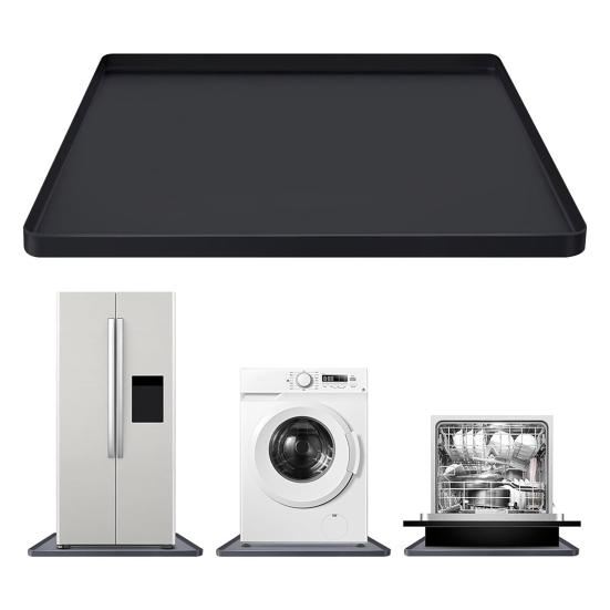 Silikonová podložka pod pračku se zvýšenými okraji Vodotěsná horní úložná podložka pro pračku a sušičku Protiskluzová podložka pro snížení vibrací Ochrana podlahy