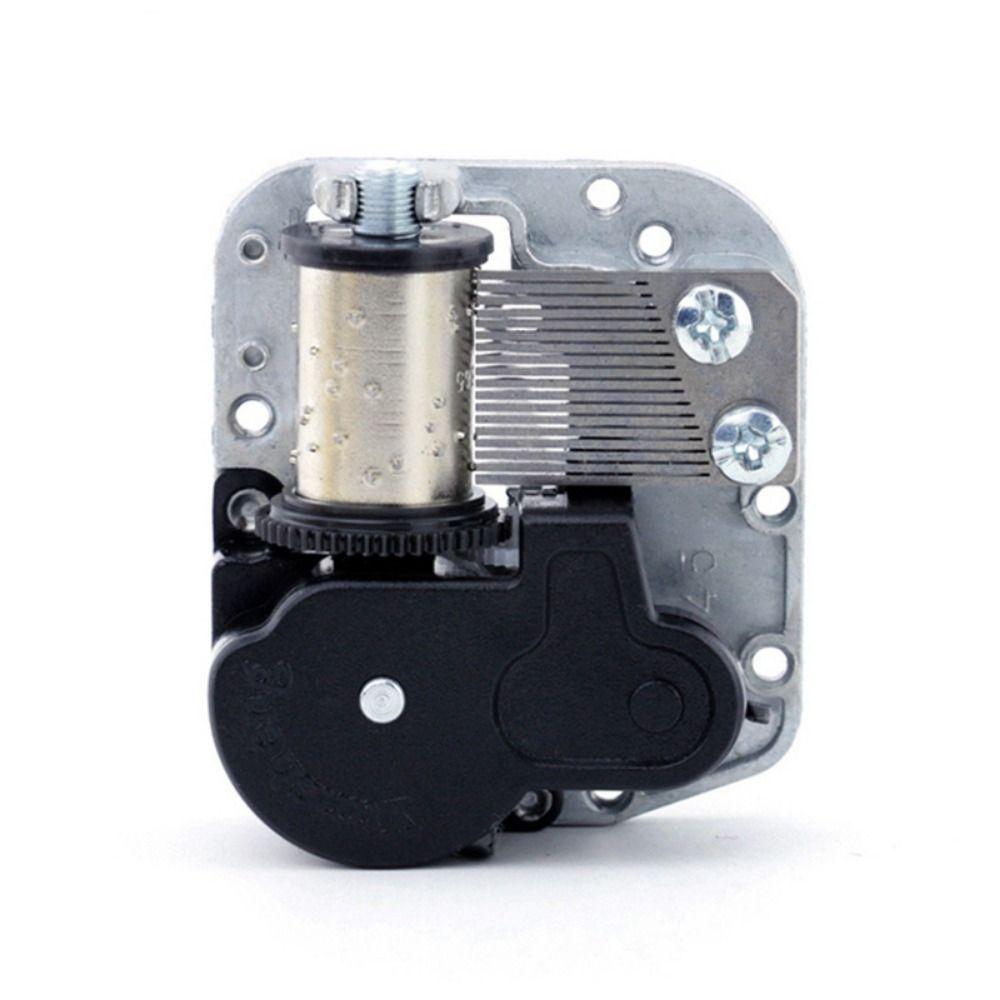 Alloy Clockwork Music Box Black&Silver Decor Collectibles Christmas Song Movement Wedding Favor