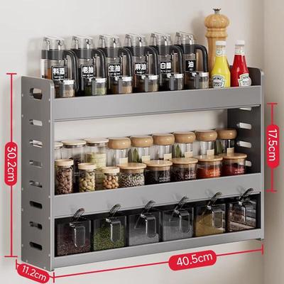 3-Tier Kitchen Spice Rack with 6 Jars