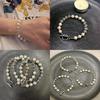 Geometric Style Handmade Pearl Bracelet With Colorful Crystals For Summer Gift Giving