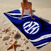 Asciugamano da Spiaggia con Stemma Inter Milan, Asciugatura Rapida, Facile da Curare, Utilizzabile Sia per il Fitness che per le Vacanze al Mare, Essenziale Sportivo Regalo per Fan