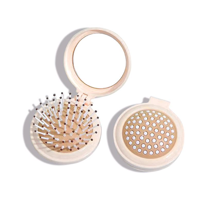 

Портативное складное зеркало для макияжа с расческой-подушкой для девочек 7.5x6.5x3 cm