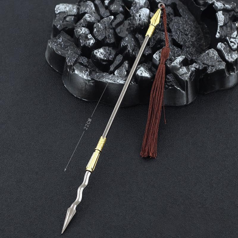 [Nekogamiyama] Suikoden: Heroic General Lin Chong's Snake Spear, 22cm Long / Miniature Figure, Collectible, Interior Decor