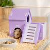 Hamster Habitat Wooden Small Animal House with Ramp and Multiple Levels for Small Pets Indoor Use Suitable for Hamsters Gerbils and Mice