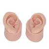 1 Pair Piercing Practice Ear Model Novice Soft Silicone Flexible Ear Model Props for Jewelry Display Medium Skin Color