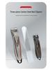 High-End Carbon Steel Nail Clippers Set: Anti-Splash, Portable, Includes Nail File.