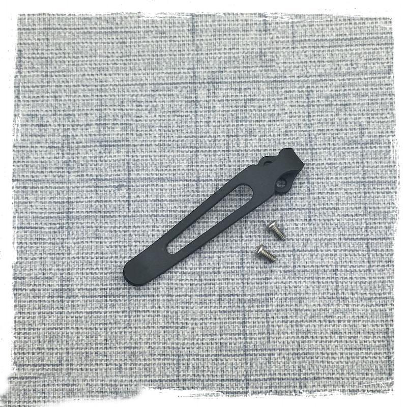 

1 штука Титанова кишенькова кліпса для ножа Кліпса на пояс для складаного ножа ZT 0350 / 0460 Легкі кишенькові кліпси для носіння на спині black