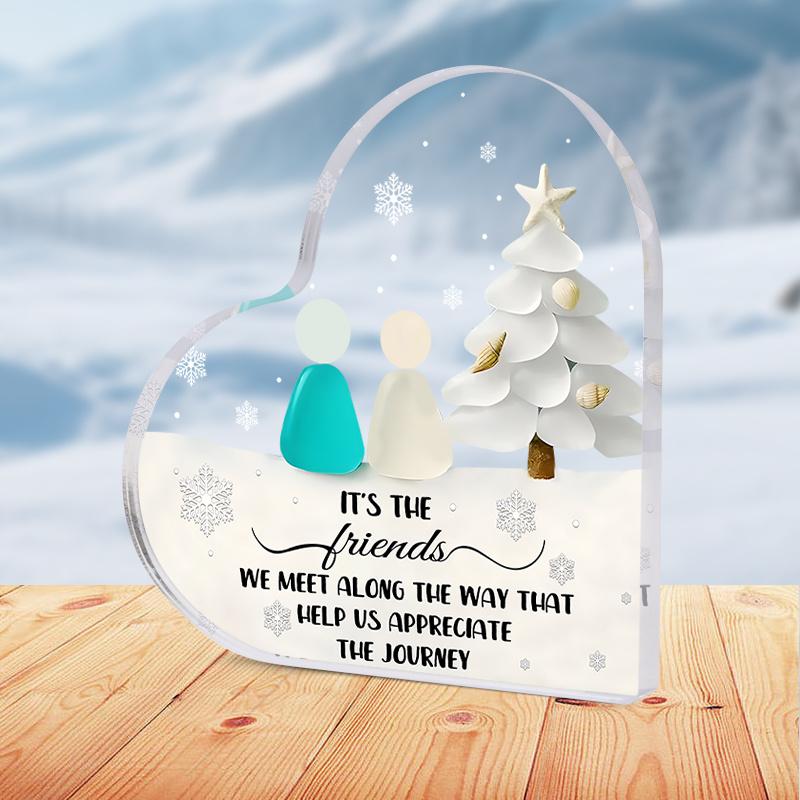 Acrylic Friendship Keepsake Sign & Plaque | Motivational Quote Clear Desk Decor, Tabletop Display, Multipurpose Use- Acrylic Desktop Ornament