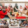 4 Pezzi Tovagliette Rotonde in Juta Rustica Intrecciata Naturale con Nappe, Tovagliette Tessute Boho per Matrimonio Festa Tavola da Pranzo Rustica Decorazione