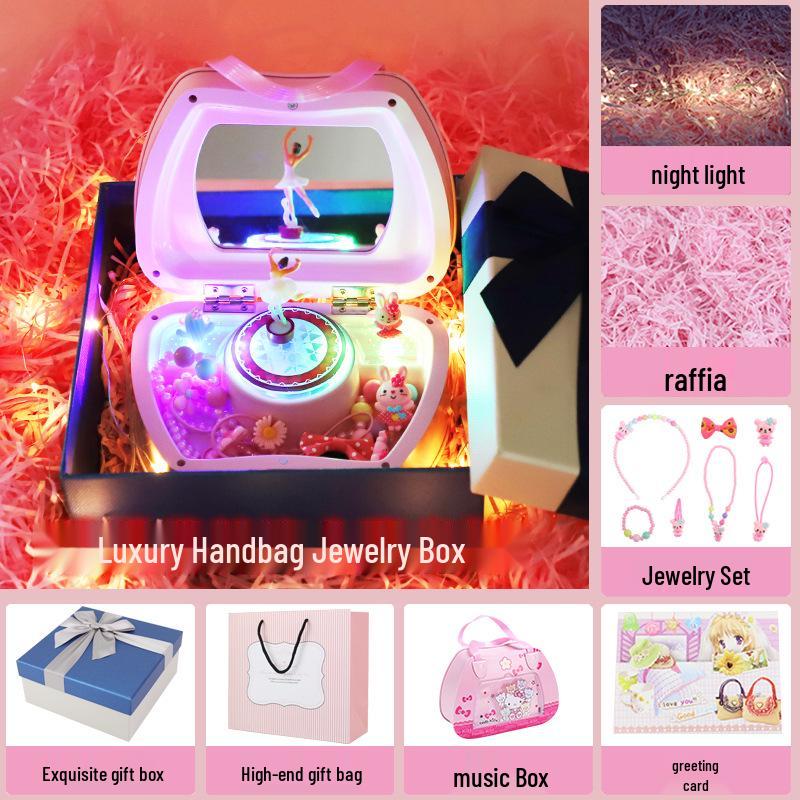 Little Girl Princess Ballet Music Box - Rotating Crystal Ball Birthday Gift for Children