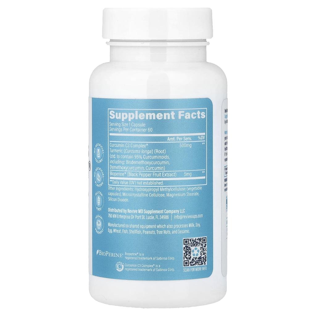 ReVive Curcumin C3 Complex®, 60 Veggie Capsules