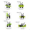 8 Pieces Resin Panda Figurines Craft Garden Ornament DIY Micro Landscape for Bonsai Decor Accessory