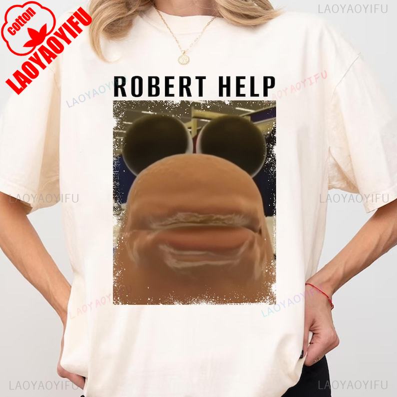 Funny Marcus The Worm Robert Help Meme Weirdcore Internet Humor Tee Viral Meme Graphic Top Surreal Aesthetic Funny Gift Unisex S