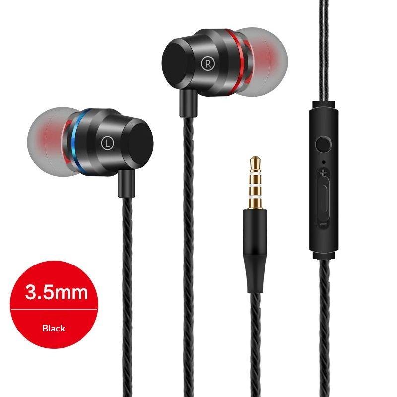 3.5Mm Wired Earphones 360° Surround Sound In Ear Wired Headphones With Microphone Wired Control Wired Headphones