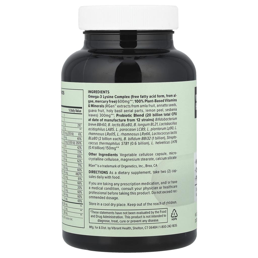 Triology™, Daily 3-In-1 Multi Supplement, Vegan, 60 Capsules