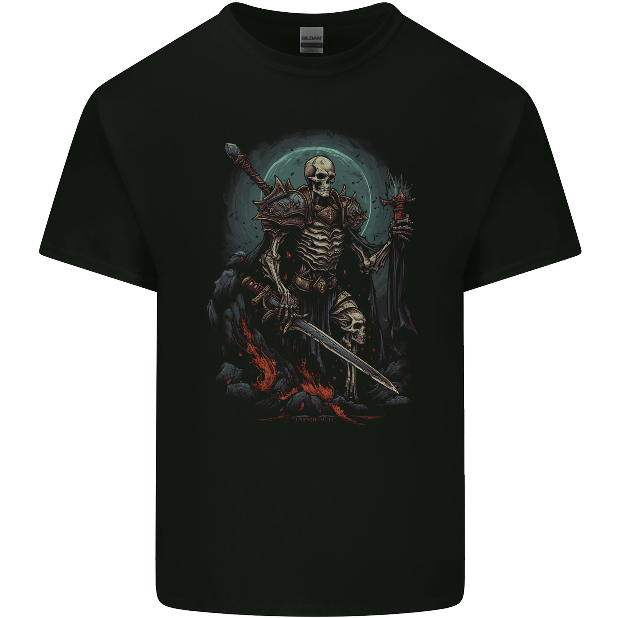Master of Warriors Fantasy Skull Unisexs Light Cotton TShirt S