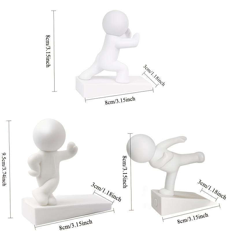 3Pcs Cute Decorative Door Stoppers, Non-slip Flexible Door Wedges for Home