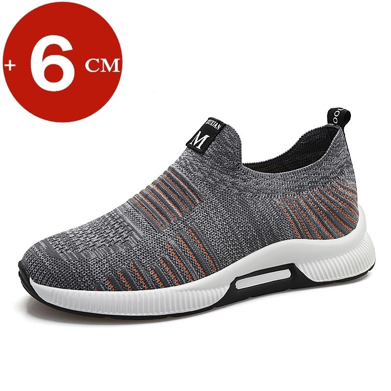 Herrenmode Sneaker Erhöhungsschuhe Aufzugsschuhe Höhermachende Schuhe Einlegesohlen 6CM Herren Alltagsleben Höhenvergrößernde Schuhe