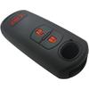 Silicone Rubber Key Fob Cover Compatible with 2010- Mazda 3 6 CX-3 CX-5 CX-7 CX-9 WAZSKE13D02 KDY3-67-5DY, black black, 7.5*4.5
