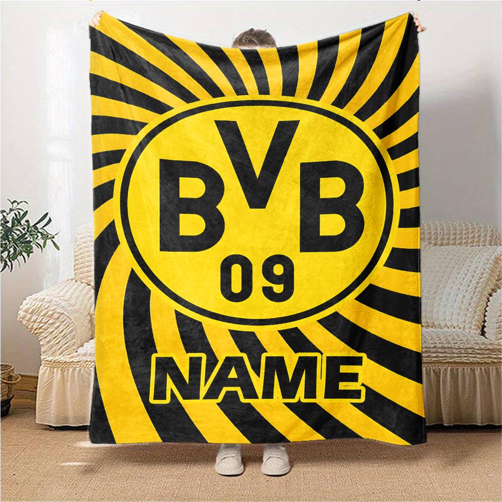 Custom Name Real Madrid Crest blanket for Couch & Bed, Plush Cozy Fuzzy Blanket Super Soft & Warm Blankets for Fall and Winter. 0908264