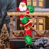 Christmas Inflatable Climbing Santa Festive, with Gift Bag, for Yard