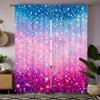 2PCS HD Digital Color System Rainbow Girly Style Curtains Home Decorating Style Decoration Living Room Bedroom Through the Ro
