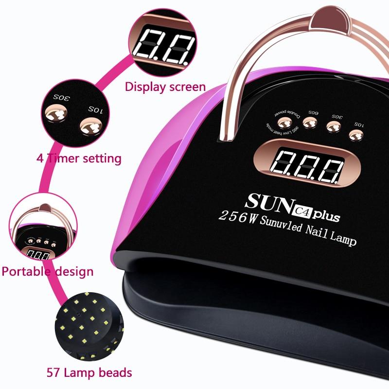 57LEDs UV LED Nail Lamp Acrylic Gel Dryer Lamp With Smart Sensor Low Heat Mode Purple Nail Art Salon Manicure Machine