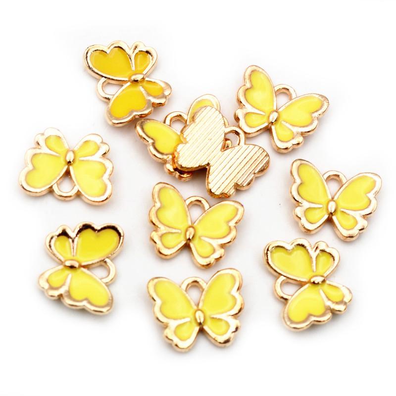 20pcs Small Enamel Butterfly Charms Pendant 10x13mm Alloy DIY Jewelry Making Accessories Findings for Necklace Bracelet Earrings