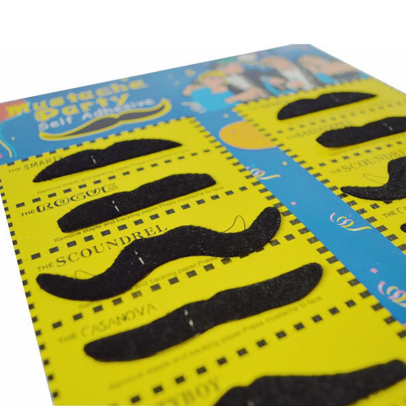 Wig Mustache Halloween Costume Festive Party Supplies Funny Black Fake Beard 12 Pcs Party Beards Wigs Hair Photobooth Props Kids Children Gifts