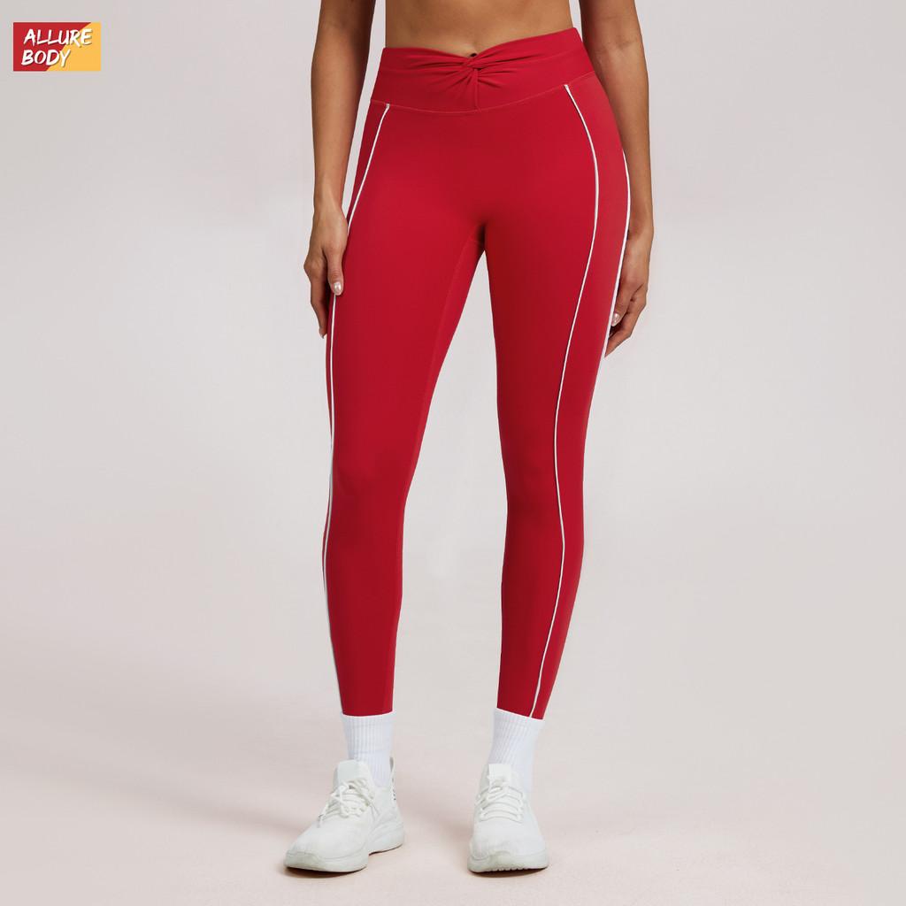 High Waist Yoga Pants With Knitted Nylon Fabric For Fitness And Running For Women