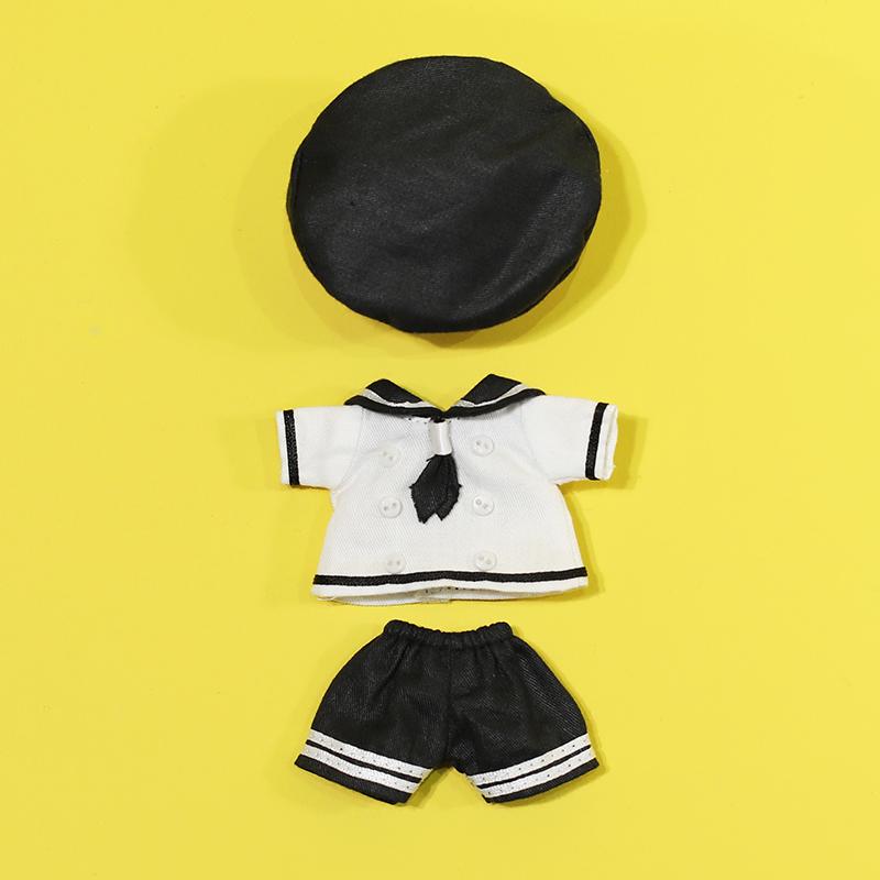 Ob11 Doll Sailor Clothes Uniform Set Doll Navy Suit Doll Hat Shirt Shorts For P9, 1/12 Bjd, Cu-Poche,Gsc, Molly Doll