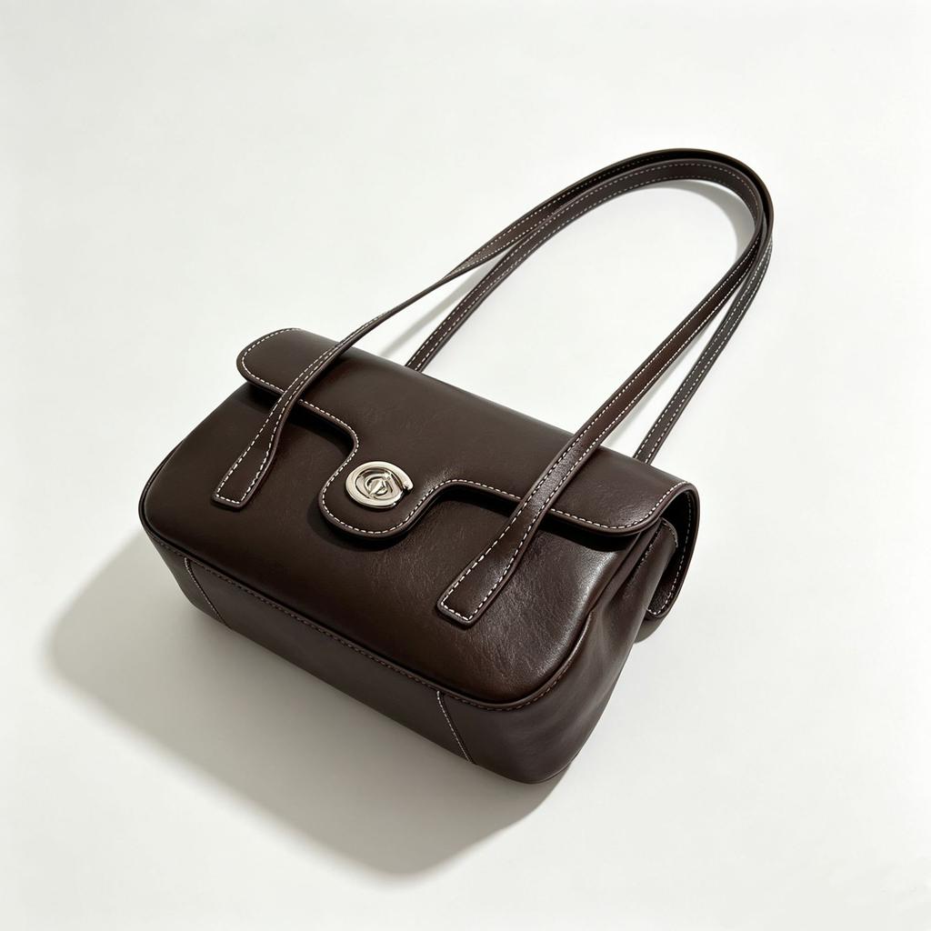 Autumn Vintage Coffee Colored Small Square Bag For Women  2026 New Model