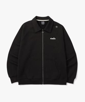 Comfy Sweat Zip-Up Jacket Black