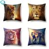 Animal Pattern Polyester Cushion Cover Lion Pillow Case Home Decoration Pillow Cover