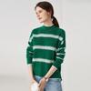 Zhaojun Women's Autumn/Winter Pure Cashmere Striped Half-High Collar Knit Sweater