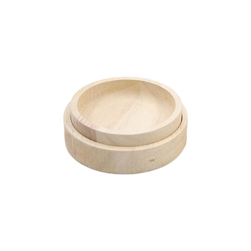 Solid Wood & Waterproof Ceramic Food Bowl for Hamsters, Hedgehogs, Sugar Gliders, and Gerbils