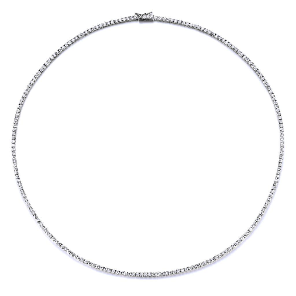 Men And Women Full Diamond Hip-Hop Necklace Jewelry, Fashion 2-6Mm4 Claw Copper Zircon Tennis Necklace