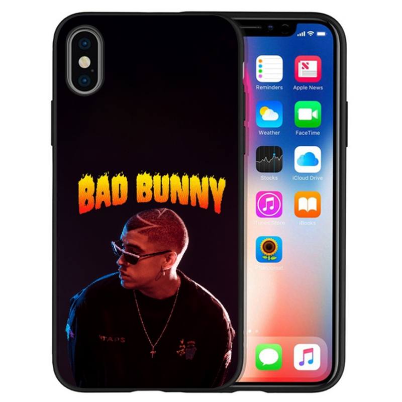 Skydd Bad Bunny Telefonfodral För IPhone 12 Pro X XS Max XR 7 8 Plus IPhone 12 Mini 11 Pro Max SE 2020 Fodral