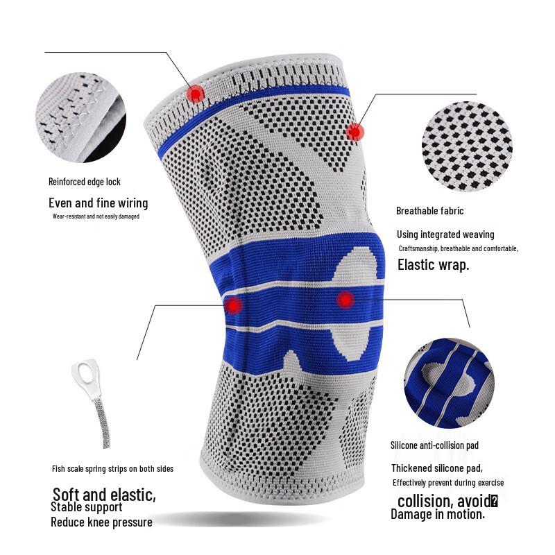 Maizida Sports Silicone Knee Pad with Spring Support
