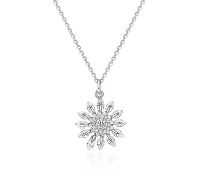 Julius1 Jsp-0010 Silver925 Sunflower Necklace