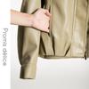Vintage American Style PU Leather Stand Collar Jacket